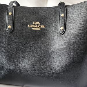 Coach Black Pebbled Leather Tote